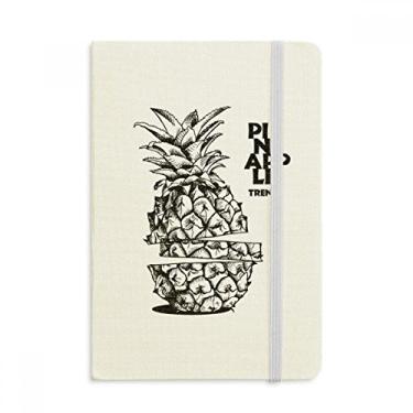 Imagem de Caderno de desenho de abacaxi Trend Fruit Line oficial de tecido capa dura diário clássico