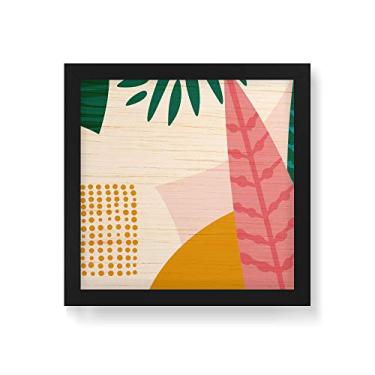Imagem de Arte Maníacos Quadro Decorativo em Madeira Tropicalia Praia - 30x30cm (Moldura caixa em laca preta)