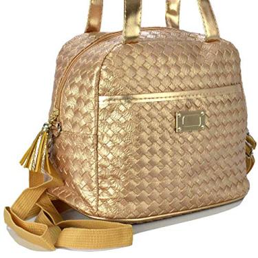 Imagem de Nécessaire Feminina Bolsa Térmica Luxo Dourado CBRN07899