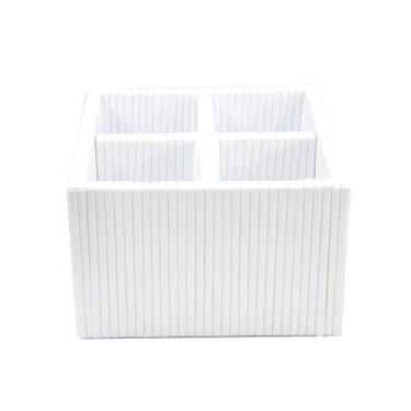 Imagem de Organizador Porta Talher Fibra Sintética 20x20x14 - Branco