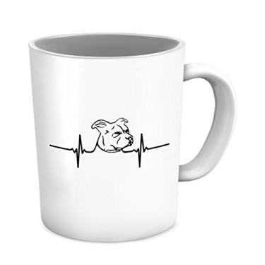 Imagem de Canecas de café Pit Bull – My Heart Beats For Pit Bulls – Caneca – Pit Bull Lovers – Copo Pit Bull