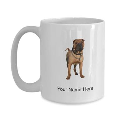 Imagem de Caneca Shar-pei personalizada, copo de café Shar-pei, ideia de presente Shar-pei, copo Shar-pei personalizado, caneca Shar-pei personalizada - caneca de café de 445 ml