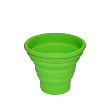 Imagem de Copo de viagem dobrável de silicone Ecoart para acampamento e caminhadas ao ar livre (1 pacote), Verde