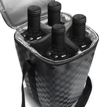 Imagem de Bolsa Porta Vinho Wine Bag Case 2 Garrafas ou Tacas Espumante c/Alça Mala