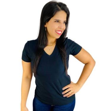 Imagem de Camiseta Básica Feminina Decote V 320 - Kohmar
