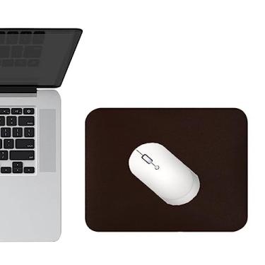 Imagem de Mouse Pad 25x20cm Pequeno Desk Pad Retangular Tapete De Mesa Profissional Design Slim Escritório Office Apoio Mouse Antiderrapante Fácil Deslize (CAFÉ)