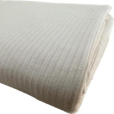 Imagem de Tecido canelado modal macio de malha de seda sintética material de fibra de viscose para roupa de dormir elástica camisetas colete (2 bege, 2 jardas pré-cortado)