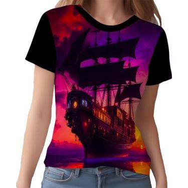 Imagem de Camisa Camiseta Estampada Steampunk Navio Embarcação Hd 1 - Enjoy Shop