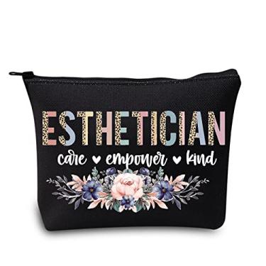 Imagem de LEVLO Cosmetologia esteticista cosméticos maquiagem bolsa dermatologista presente esteticista cuidados capacitação tipo maquiagem bolsa com zíper bolsa para esteticista graduado, Esteticista preto,