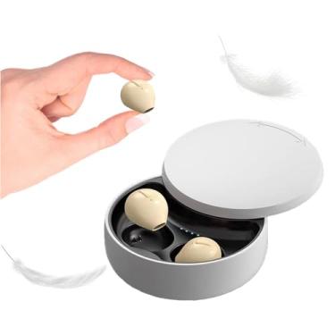 Imagem de Fones de ouvido invisíveis para dormir, os menores fones de ouvido Bluetooth, mini fones de ouvido sem fio, discretos, Bluetooth, minúsculos, ocultos, pequenos fones de ouvido para trabalho, fone de