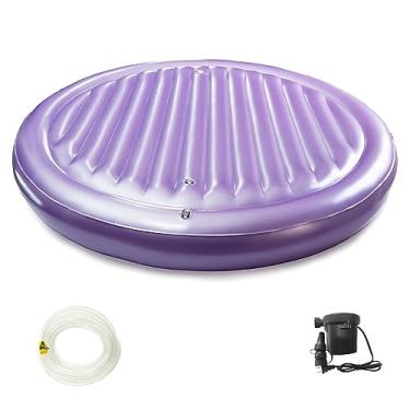 Imagem de Youaide Colchões redondos de cama de água com fluxo livre de temperatura constante, colchões de ondas completas, ajuste para colchões de cama de água macios com curvas corporais, para adultos, idosos