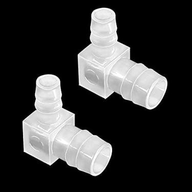 Imagem de ANPTGHT Farpa de mangueira de 1/2" a 1/4" 90 graus cotovelo L redutor encaixe, adaptador de união de emenda de junta farpada para barco, aquário, combustível, gás, ar líquido (pacote com 2)