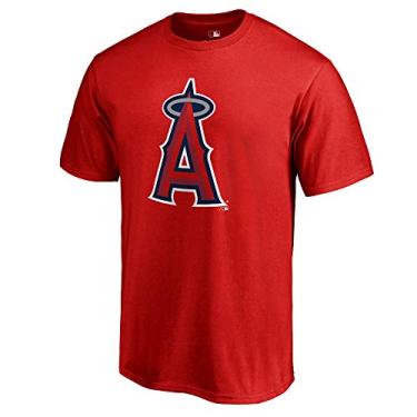 Imagem de Camiseta juvenil com estampa de 8 a 20 cores da equipe da Outerstuff MLB com base de poliéster e logotipo principal, Los Angeles Angels, 18-20