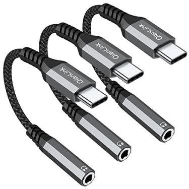 Imagem de Adaptador USB tipo C para conector de fone de ouvido fêmea de 3,5 mm, (pacote com 3) USB C para cabo dongle de áudio auxiliar compatível com Samsung Galaxy S22 S21 S20 Ultra S10 S9 Plus, Note 20 10, Pixel 3 4 5 6 XL, iPad Pro