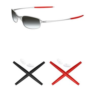 Imagem de Mryok — Protetor nasal de substituição para óculos de sol Oakley Square Wire 2 (2014), Red & Black, One Size