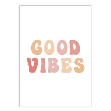 Imagem de Placa Decorativa Good Vibes Tipografia Decoração Poster