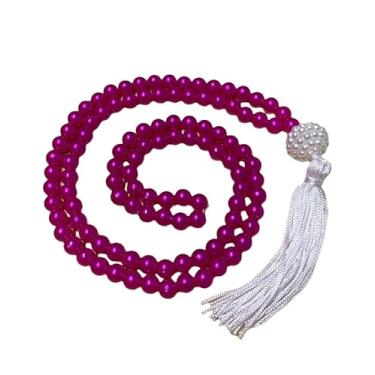 Imagem de Japamala 108 Contas Pérola Rosa 8mm Meditação Colar