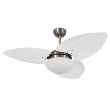 Imagem de Ventilador De Teto Vd42 Dunamis Bronze 3P Rattan Branco 110V - Volare,