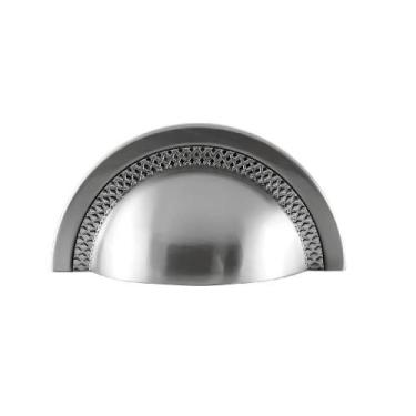 Imagem de Puxador shell 64 mm zen cromo escovado com verniz zp4318.2 concha