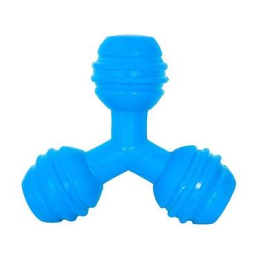 Imagem de Brinquedo Furacão Pet Triângulo de Borracha Azul para Cães - Tamanho M