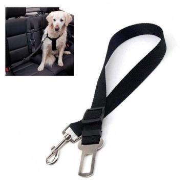 Imagem de Cinto de Segurança Cao Pet Cachorro Animal de Estimaçao Coleira Guia C