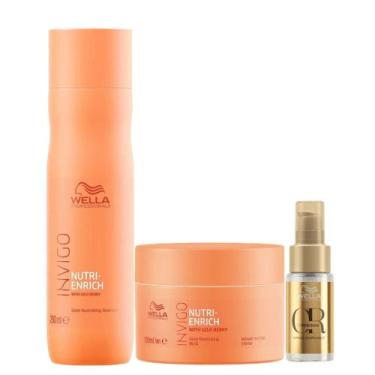 Imagem de Wella Invigo Nutri-Enrich Shampoo 250ml, Máscara 150ml e Óleo 30ml