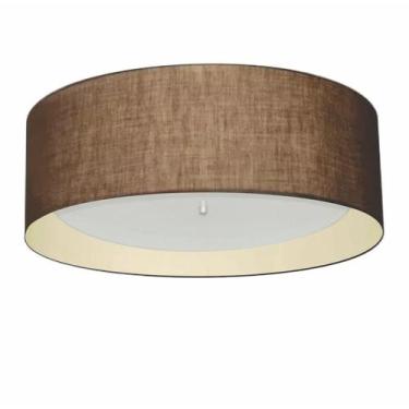 Imagem de Plafon Para Quarto Cilíndrico SQ-3008 Cúpula Cor Café Bege - Vivare