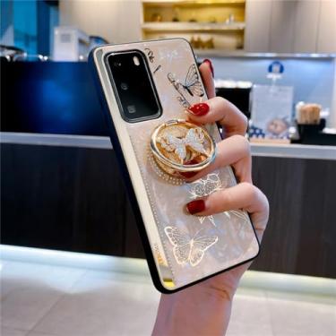 Imagem de Capinha para samsung galaxy s23 fe s22 ultra nota 20 s21 fe s20 plus s21fe a14 a54 a53 a52 a13 mulher anel capa, pa,3, para s22