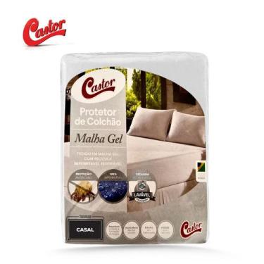 Imagem de Protetor Impermeável Malha Gel Branco Casal 140x190x050 - CASTOR