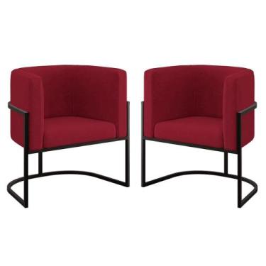 Imagem de Kit 02 Cadeiras Poltrona Lua para Sala Quarto Balaqui Decor - B Balaqu