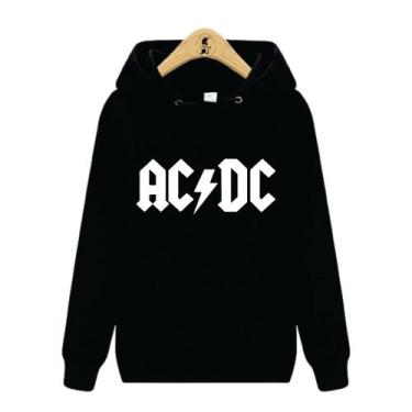 Imagem de Blusa de Moletom Canguru AC DC Banda Rock - Wess Store, Preto, G