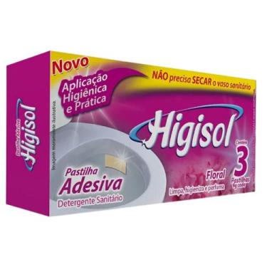 Imagem de Pedra Sanitária Adesiva de Privada Higisol 9gr Com 3 Unidades Lavanda 