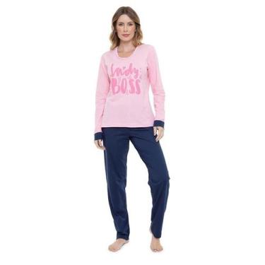 Imagem de Pijama Longo Feminino Doce Luar 5612 Lady Boss, M, Lady boss