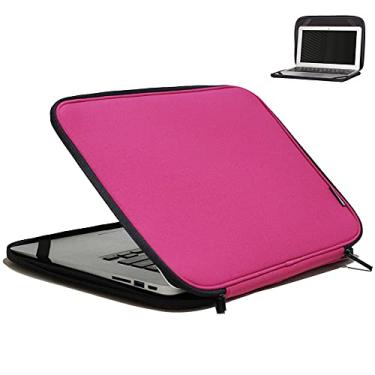Imagem de Inntzone Capa dobrável para laptop de 17,3 polegadas, bolsa leve para notebook, computador, capa flip (rosa)