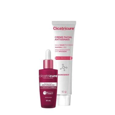 Imagem de Kit Cicatricure Porcelana Peeling Antissinais Sérum Creme (2 produtos)