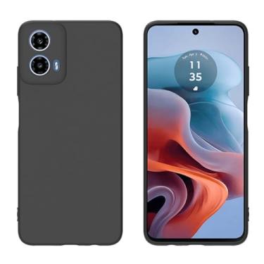 Imagem de Capa Capinha Case Compatível Motorola Moto G34 Silicone Aveludada Com Proteção De Câmera (PRETO)