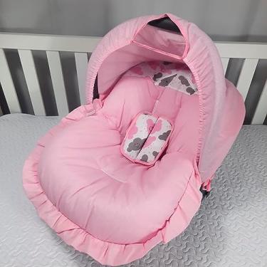 Imagem de Capa de Bebe Conforto Estampado Nuvem Rosa e Azul Bebê Multifunção (Nuvem Rosa)