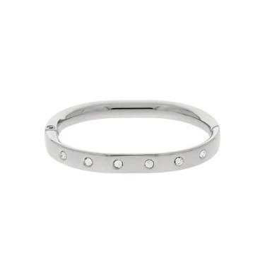 Imagem de Bracelete Robusto Elegante Com Brilho - GEMERSON BIJOUX, Prata