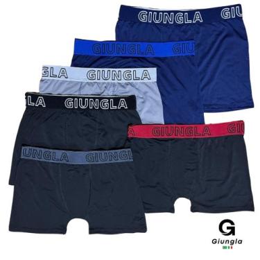 Imagem de Kit 5 Cuecas Boxer Box Adulto Microfibra Cueca Com Forro 100% Algodão 