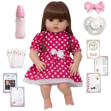 Imagem de Bebê Tipo Reborn Princesa Completa de Vinil 13 Acessórios - Cegonha Re