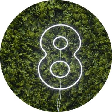 Imagem de Painel Led Neon Números 0 a 9 Acrílico Cristal 50cm Altura - Laser Leg