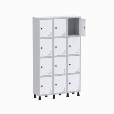 Imagem de Armário Guarda Volume Locker Roupeiro 3 Vãos 12 Portas GR303/12 Light 