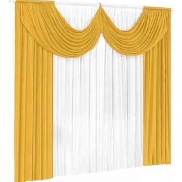 Imagem de Cortina Paris Pra Janela Sala E Quarto Com Bando 3,00 X 2,80 - Florenz