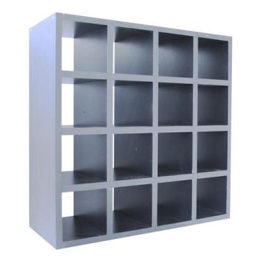 Imagem de Prateleira Nicho Toalheiro com 16 Espaços Organizador Multiuso Preto C