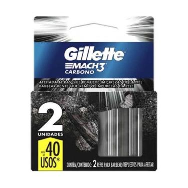 Imagem de Refil Mach 3 Carbono com 2 Cartuchos - Gillette