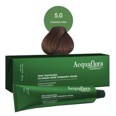 Imagem de Coloração Creme Permanente Vegana 5.0 Castanho Claro - Acquaflora