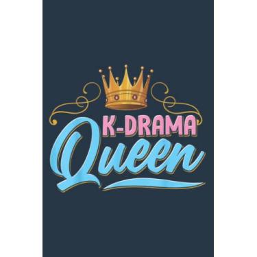 Imagem de K-Drama Queen Funny Crown Korean Drama Television Series Fan Art: Notebook A5 size (6 inch wide x 9 inch high), 120 pages with lined