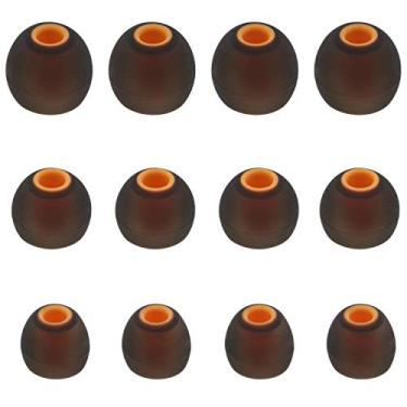 Imagem de Pontas auriculares Rayker de substituição para fone de ouvido JBL Live 200BT Tune 110 BT Tune 120TWS, tamanho P M G tamanho/pontas de silicone macias para fones de ouvido JBL Live 200BT Tune 110 BT Tune 120TWS, 6 pares, Black/Orange, S/M/L