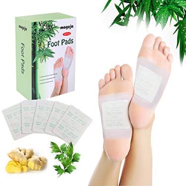 Imagem de Almofadas para os pés maguja 100 peças para cuidados com os pés, aplique de gengibre com ingredientes naturais, vinagre de bambu e gengibre em pó