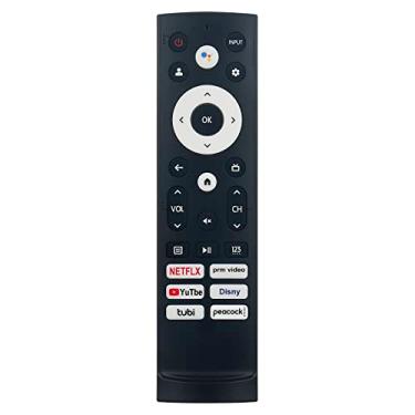 Imagem de PerFascin Controle remoto de voz de substituição ERF3M90H compatível com Hisense Android TV ERF3V90H 55U75H 75U75H 55U8H 65U7H 65U8H 55U7H 65U7H 75U7H 85U7H 75U8H 65A66GUA 65A53FUA 55 A53FUA 50A53FUA